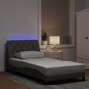 Lovos rėmas su LED be čiužinio, taupe spalvos, 100x200 cm