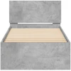 Lova Lovos rėmas su LED Betono pilka 80 x 200 cm Apdirbta mediena