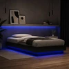 Lova Lovos rėmas su LED Juodojo ąžuolo 80 x 200 cm Apdirbta mediena
