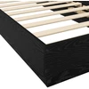 Lova Lovos rėmas su LED Juodojo ąžuolo 80 x 200 cm Apdirbta mediena