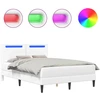 Lova Lovos rėmas su LED juostelėmis Balta 120 x 190 cm Dirbtinė oda