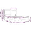 Lova Lovos rėmas su LED juostelėmis Balta 160 x 200 cm Dirbtinė oda