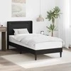 Lova Lovos rėmas su LED juostelėmis Juoda 100 x 200 cm Dirbtinė oda