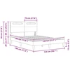 Lova Lovos rėmas su LED juostelėmis Juoda 140 x 190 cm Dirbtinė oda