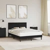 Lova Lovos rėmas su LED juostelėmis Juoda 140 x 200 cm Dirbtinė oda