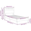 Lova Lovos rėmas su LED juostelėmis Pilka 80 x 200 cm Dirbtinė oda