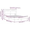 Lovos rėmas su LED juostelėmis Pilka 140 x 200 cm Dirbtinė oda