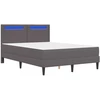 Lova Lovos rėmas su LED juostelėmis Pilka 140 x 190 cm Dirbtinė oda