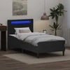 Lova Lovos rėmas su LED juostelėmis Juoda 80 x 200 cm Dirbtinė oda