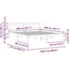 Lovos rėmas Balta 200 x 200 cm Kietos pušies mediena