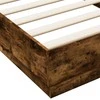 Lova Lovos rėmas su LED lemputėmis, dūminio ąžuolo, 100x200cm