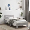Lova Lovos rėmas su LED Pilka Sonoma 80 x 200 cm Apdirbta mediena