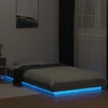 Lova Lovos rėmas su LED Pilka Sonoma 80 x 200 cm Apdirbta mediena