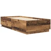 Lova Lovos rėmas su LED Sendintos medienos 80 x 200 cm
