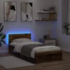 Lova Lovos rėmas su LED Sendintos medienos 80 x 200 cm