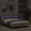Lova Lovos rėmas su LED Sonoma 152 x 203 cm Apdirbta mediena