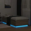 Lova Lovos rėmas su LED Sonoma ąžuolas 80 x 200 cm Apdirbta mediena