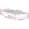 Lova Lovos rėmas Balta 80 x 220 cm Kietos pušies mediena