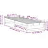 Lova Lovos rėmas Balta 90 x 210 cm Kietos pušies mediena