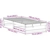 Lova Lovos rėmas Ruda 75 x 190 cm Kietos pušies mediena