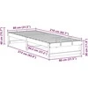 Lova Lovos rėmas Ruda 80 x 210 cm Kietos pušies mediena