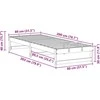 Lova Lovos rėmas Ruda 80 x 200 cm Kietos pušies mediena