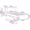 Lova Lovos rėmas su saugojimu Balta 80 x 200 cm Apdirbta mediena
