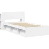 Lova Lovos rėmas su saugojimu Balta 80 x 200 cm Apdirbta mediena