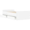 Lova Lovos rėmas su saugojimu Balta 80 x 200 cm Apdirbta mediena