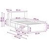 Lova Lovos rėmas su saugojimu Balta 80 x 200 cm Apdirbta mediena