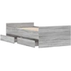 Lova Lovos rėmas su saugojimu Betono pilka 80 x 200 cm