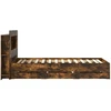 Lova Lovos rėmas su saugojimu Dūminio ąžuolo 75 x 190 cm