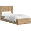 Lova Lovos rėmas su saugojimu ir nugara Artisan Oak 90 x 200 cm