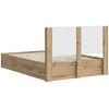 Lova Lovos rėmas su saugojimu ir nugara Artisan Oak 140 x 190 cm