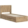 Lova Lovos rėmas su saugojimu ir nugara Artisan Oak 90 x 200 cm