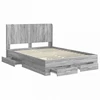 Lova Lovos rėmas su saugojimu ir nugara Pilka Sonoma