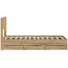 Lova Lovos rėmas su saugojimu ir nugara Artisan Oak 90 x 200 cm