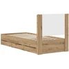 Lova Lovos rėmas su saugojimu ir nugara Artisan Oak 90 x 200 cm