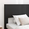 Lova Lovos rėmas su saugojimu ir nugara Juoda 75 x 190 cm