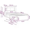 Lova Lovos rėmas su saugojimu Sendintos medienos 90 x 200 cm