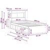 Lova Lovos rėmas su saugojimu su galvūgalio Betono pilka 80 x 200 cm