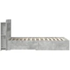 Lova Lovos rėmas su saugojimu su galvūgalio Betono pilka 80 x 200 cm