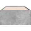 Lova Lovos rėmas su saugojimu su stalčių Betono pilka 80 x 200 cm