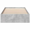 Lova Lovos rėmas su saugojimu su stalčių Betono pilka 80 x 200 cm