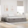 Lova Lovos rėmas su čiužiniu su čiužiniu 2 pcs Taupe audinys