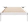 Lova Lovos rėmas su šoninėmis stalelėmis Balta 100 x 210 cm
