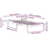 Lova Lovos rėmas su šoninėmis stalelėmis Balta 90 x 220 cm