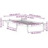 Lova Lovos rėmas su šoninėmis stalelėmis Balta 90 x 210 cm