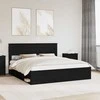 Lova Lovos rėmas Juoda 200 x 200 cm Kietos pušies mediena