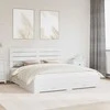Lova Lovos rėmas su galvūgalio Balta 200 x 200 cm Apdirbta mediena